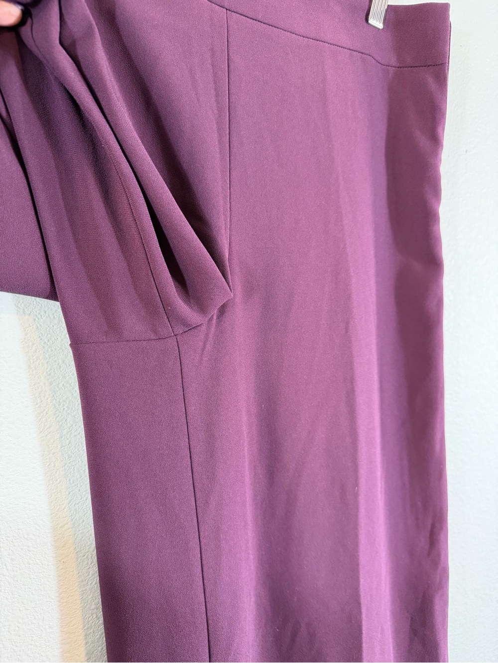 Ann Taylor Plum Wide-Leg Pull-On Pants - Picture 7 of 11